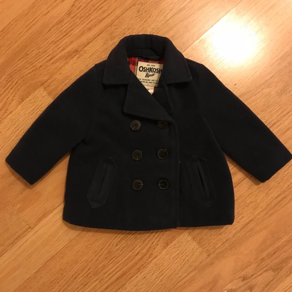 Oshkosh 6 month navy blue peacoat nwot
